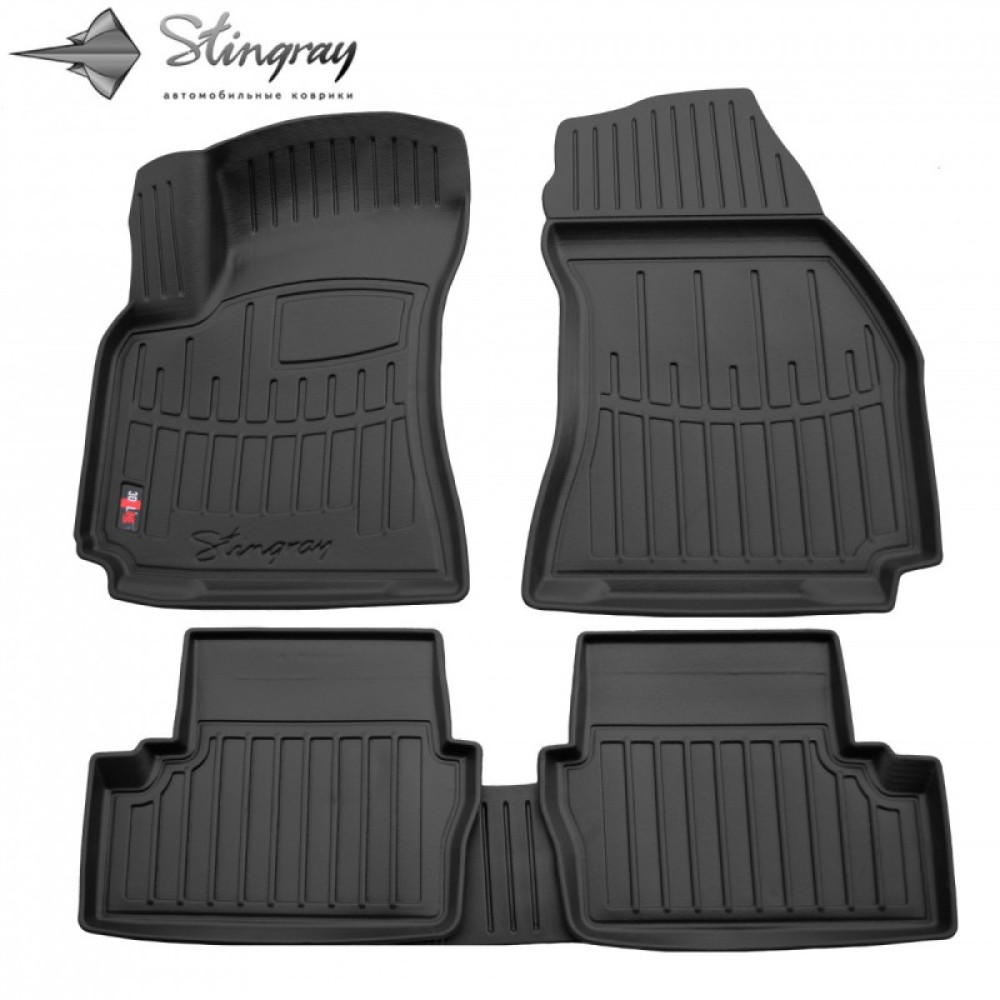 CAR RUBBER FLOOR MATS BLACK OPEL Zafira A (1999-2005) 3D STINGRAY