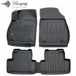 CAR RUBBER FLOOR MATS BLACK OPEL Zafira С (2011-2019) 3D STINGRAY