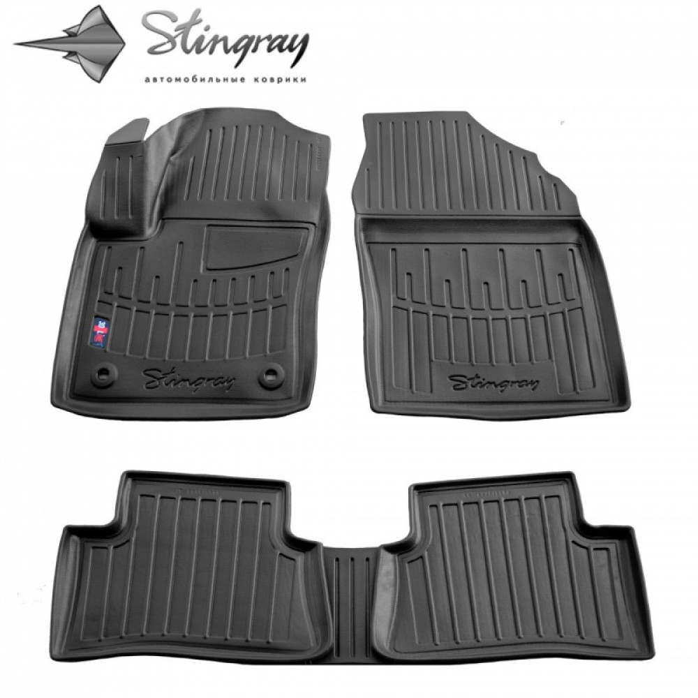 ALFOMBRILLAS DE GOMA PARA COCHE TOYOTA C-HR (2016-...) 3D STINGRAY NEGRAS