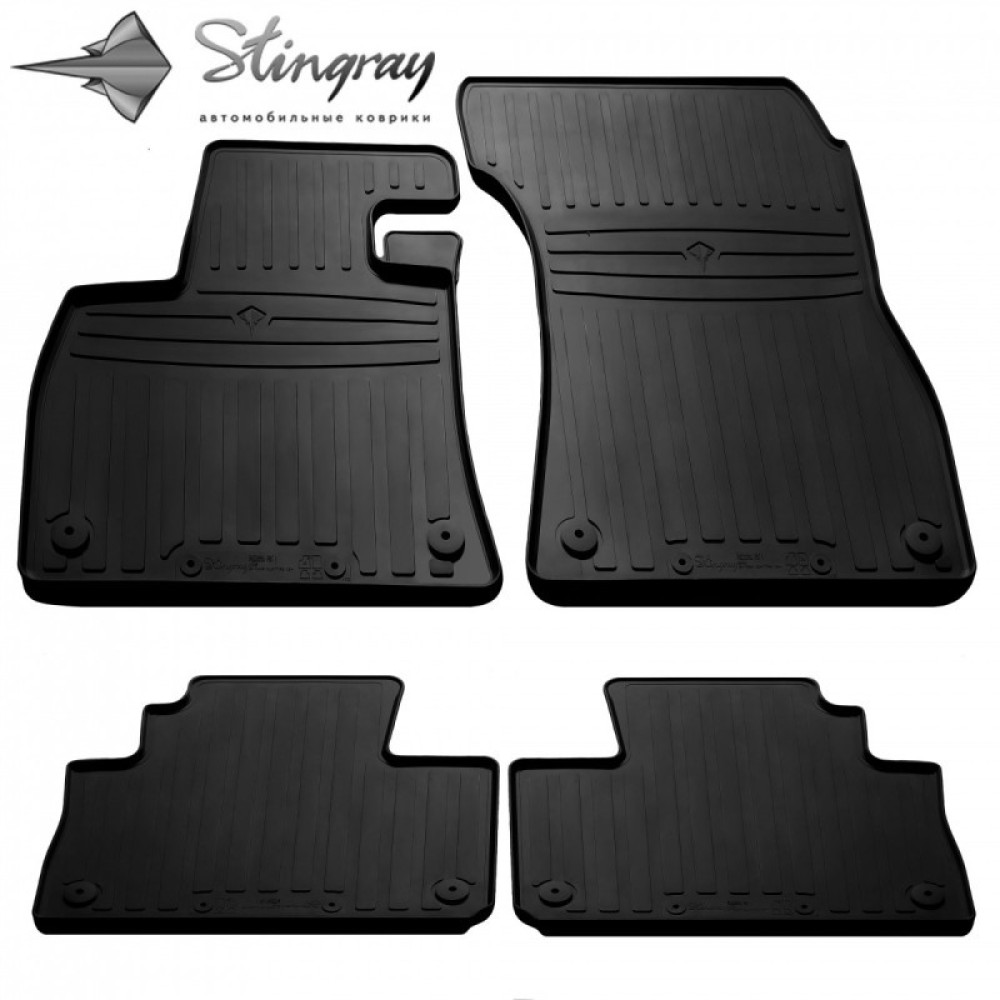 CAR RUBBER FLOOR MATS BLACK AUDI E-tron 55 quattro (2018-...) STINGRAY