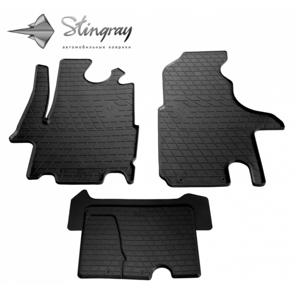 CAR RUBBER FLOOR MATS BLACK OPEL Movano A (1998-2010) STINGRAY