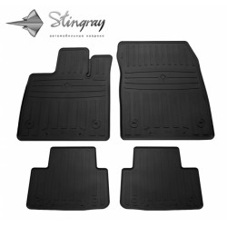 CAR RUBBER FLOOR MATS BLACK JAGUAR I-Pace (2018-...) STINGRAY