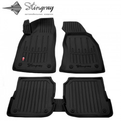 CAR RUBBER FLOOR MATS BLACK AUDI A6 (1997-2004) 3D STINGRAY
