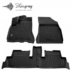 CAR RUBBER FLOOR MATS BLACK CITROEN C4 Picasso/Grand C4 Picasso (2006-2013) 3D STINGRAY