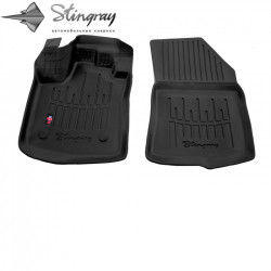 CAR RUBBER FLOOR MATS BLACK DACIA DOKKER (2012-2021) 3D STINGRAY