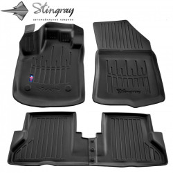 CAR RUBBER FLOOR MATS BLACK RENAULT EXPRESS (2021-...) 3D STINGRAY