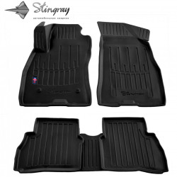CAR RUBBER FLOOR MATS BLACK OPEL Combo D (2011-2018) 3D STINGRAY