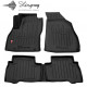 CAR RUBBER FLOOR MATS BLACK  PEUGEOT Bipper (2008-...) 3D STINGRAY