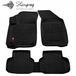 CAR RUBBER FLOOR MATS BLACK  DODGE JOURNEY (2008-2019) 3D STINGRAY