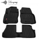 CAR RUBBER FLOOR MATS BLACK FORD FOCUS III (2011-2015) 3D STINGRAY