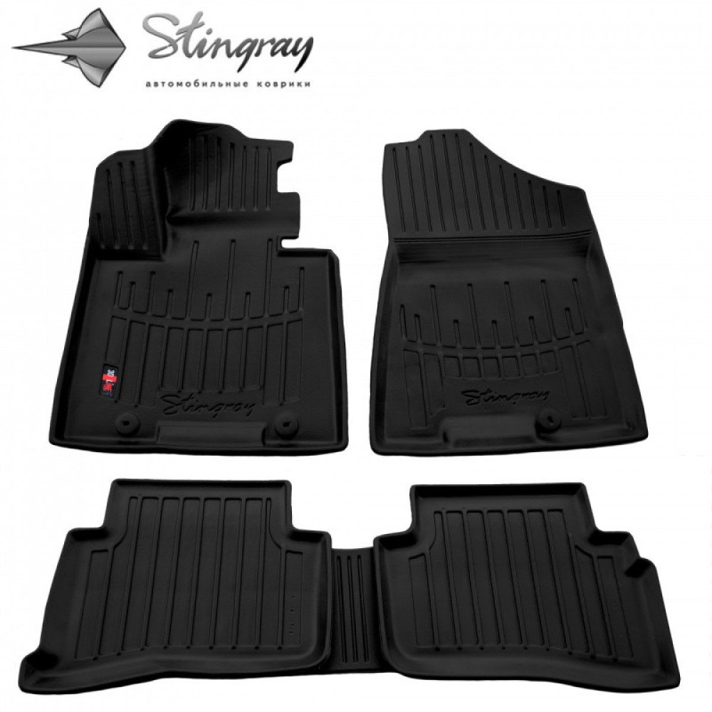 CAR RUBBER FLOOR MATS BLACK HYUNDAI Tucson (2015-2020) 3D STINGRAY