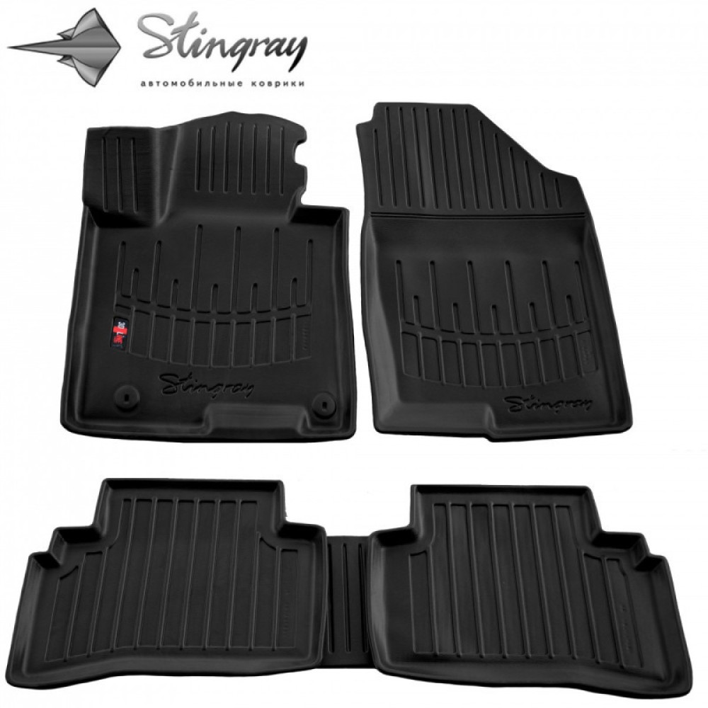 CAR RUBBER FLOOR MATS BLACK HYUNDAI TUCSON (2021-...) 3D STINGRAY