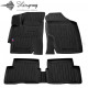CAR RUBBER FLOOR MATS BLACK HYUNDAI Accent (2006-2010) 3D STINGRAY