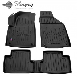 CAR RUBBER FLOOR MATS BLACK  JEEP CHEROKEE (KL) (2013-...) 3D STINGRAY
