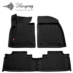 CAR RUBBER FLOOR MATS BLACK LEXUS RX (2015-...) 3D STINGRAY