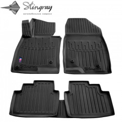 CAR RUBBER FLOOR MATS BLACK MAZDA 3 (2013-2019) 3D STINGRAY