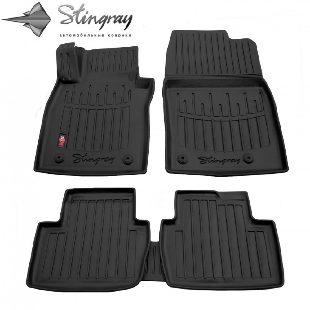 CAR RUBBER FLOOR MATS BLACK MAZDA CX-30 (2019-...) 3D STINGRAY