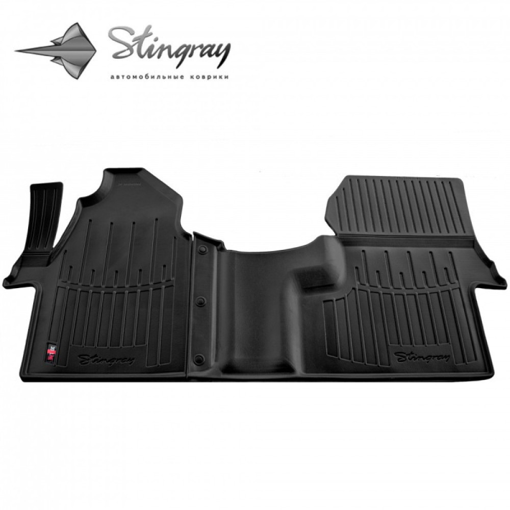 CAR RUBBER FLOOR MATS BLACK VOLKSWAGEN CRAFTER (2006-2016) 3D STINGRAY