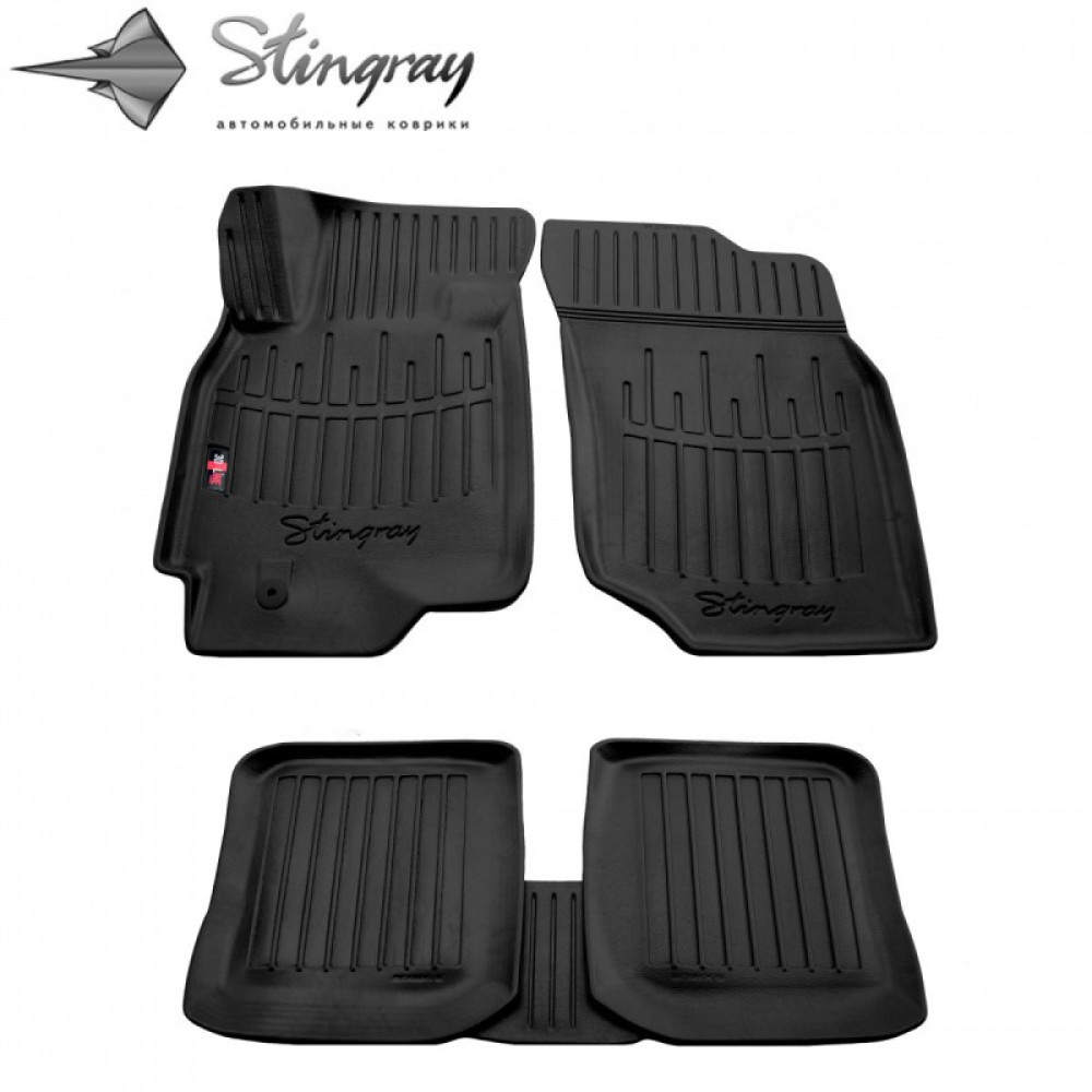 CAR RUBBER FLOOR MATS BLACK MITSUBISHI Lancer IX (2000-2007) 3D STINGRAY