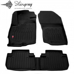 CAR RUBBER FLOOR MATS BLACK CITROEN C-CROSSER (2007-2013) 3D STINGRAY