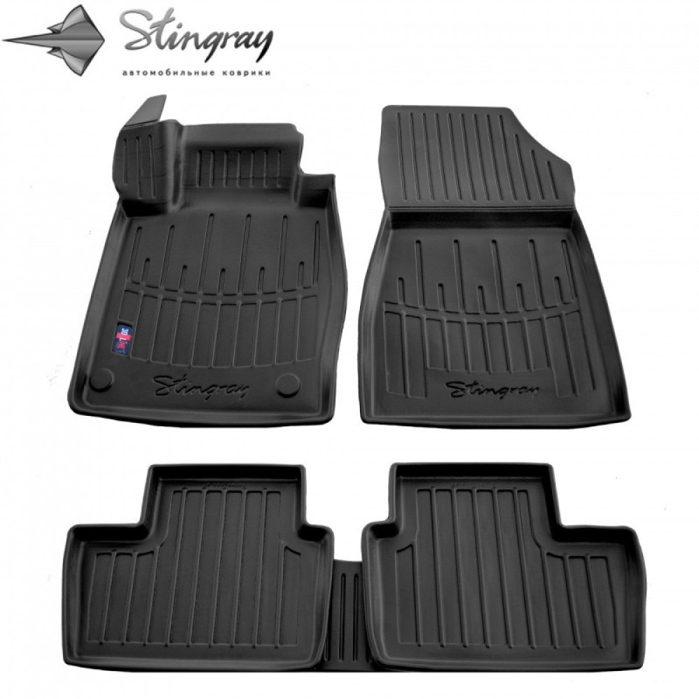 CAR RUBBER FLOOR MATS BLACK NISSAN JUKE II  (2019-...) 3D STINGRAY