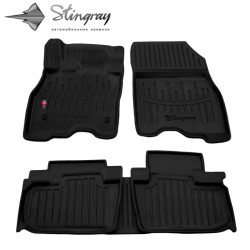CAR RUBBER FLOOR MATS BLACK NISSAN LEAF  (2010-2017) 3D STINGRAY