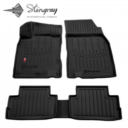 CAR RUBBER FLOOR MATS BLACK NISSAN QASHQAI II (2014-...) 3D STINGRAY
