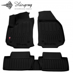 CAR RUBBER FLOOR MATS BLACK OPEL ZAFIRA B (2005-2011)  3D STINGRAY