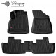CAR RUBBER FLOOR MATS BLACK PEUGEOT 3008 (2009-2016) 3D STINGRAY