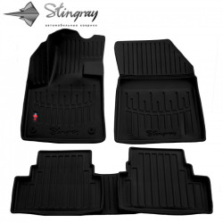 CAR RUBBER FLOOR MATS BLACK OPEL Grandland X (2017-...) 3D STINGRAY