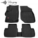 CAR RUBBER FLOOR MATS BLACK  PEUGEOT 301 (2012-...) 3D STINGRAY