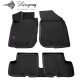 CAR RUBBER FLOOR MATS BLACK DACIA DUSTER I (2010-2018) 3D STINGRAY