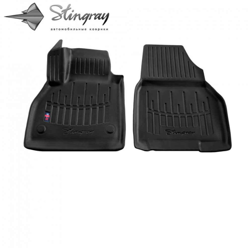 CAR RUBBER FLOOR MATS BLACK MERCEDES BENZ CITAN W415 (2012-2020) 3D STINGRAY