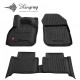 CAR RUBBER FLOOR MATS BLACK RENAULT ZOE (2012-2018) 3D STINGRAY