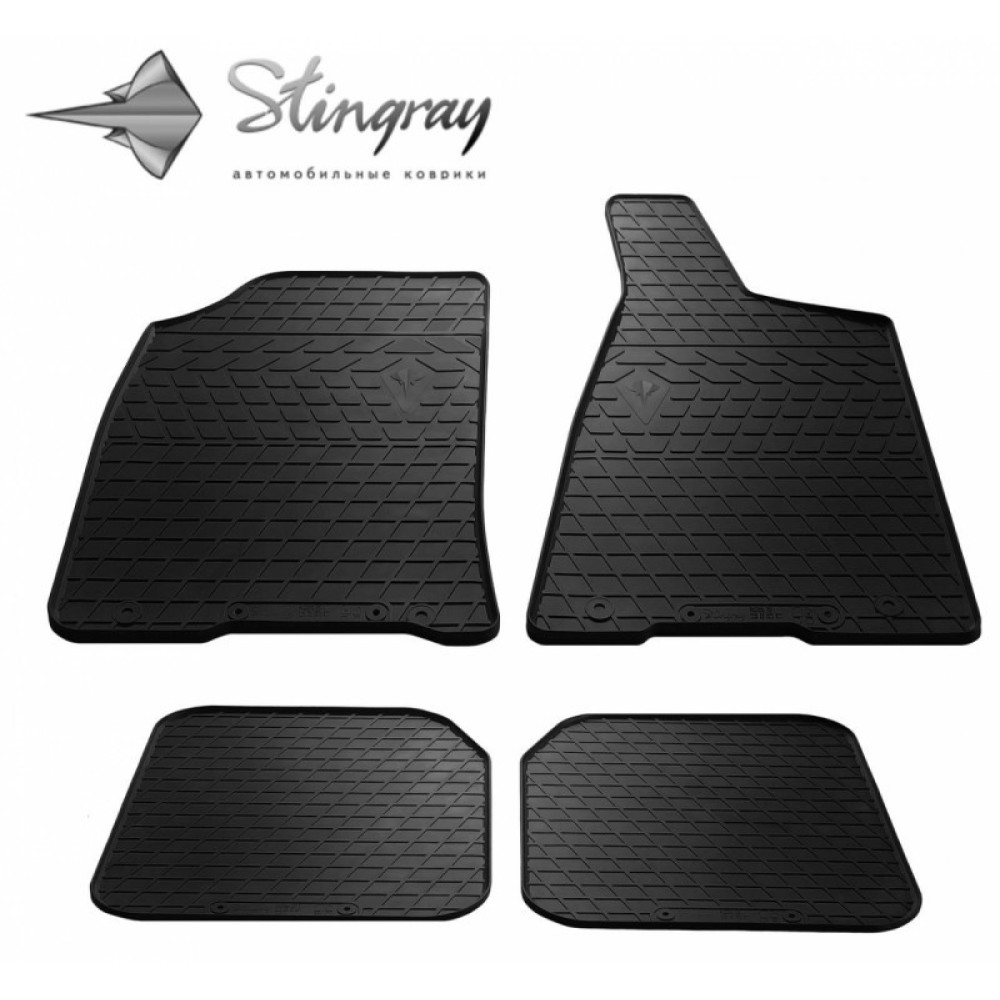 CAR RUBBER FLOOR MATS BLACK AUDI 80 (B3) (1986-1991) STINGRAY