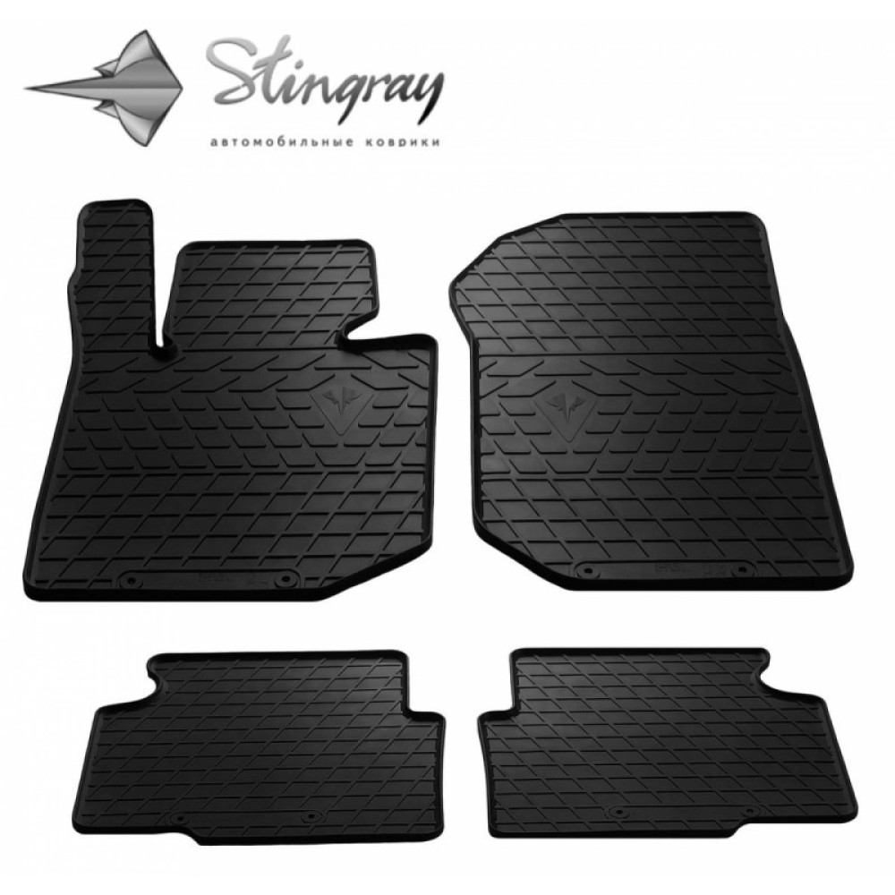 CAR RUBBER FLOOR MATS BLACK BMW 3 (E36) (1990–2000) STINGRAY