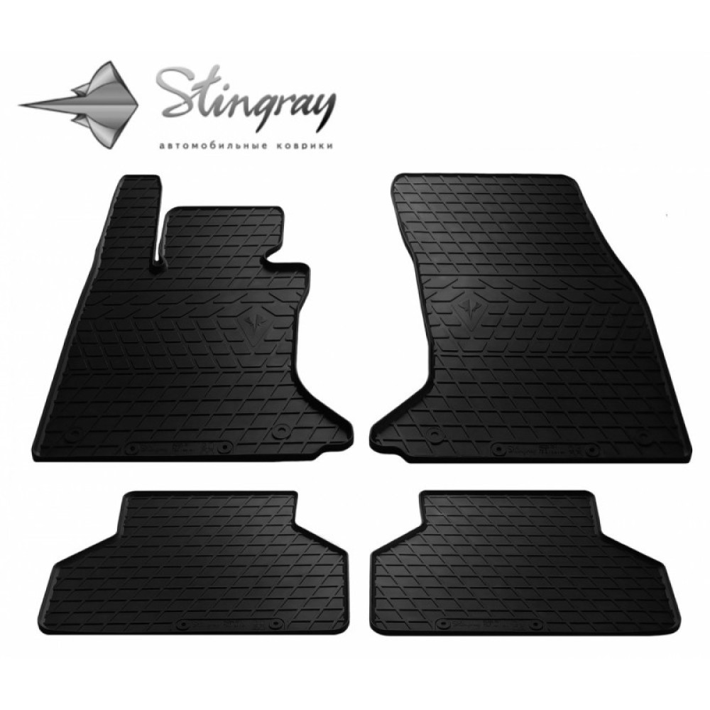 CAR RUBBER FLOOR MATS BLACK BMW 5 E60/E61 (2003–2010) STINGRAY