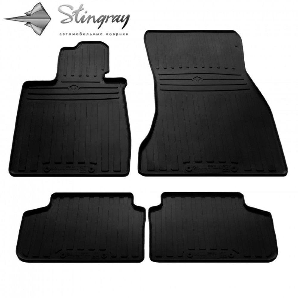 CAR RUBBER FLOOR MATS BLACK BMW 7 (G11) (2015-...) STINGRAY