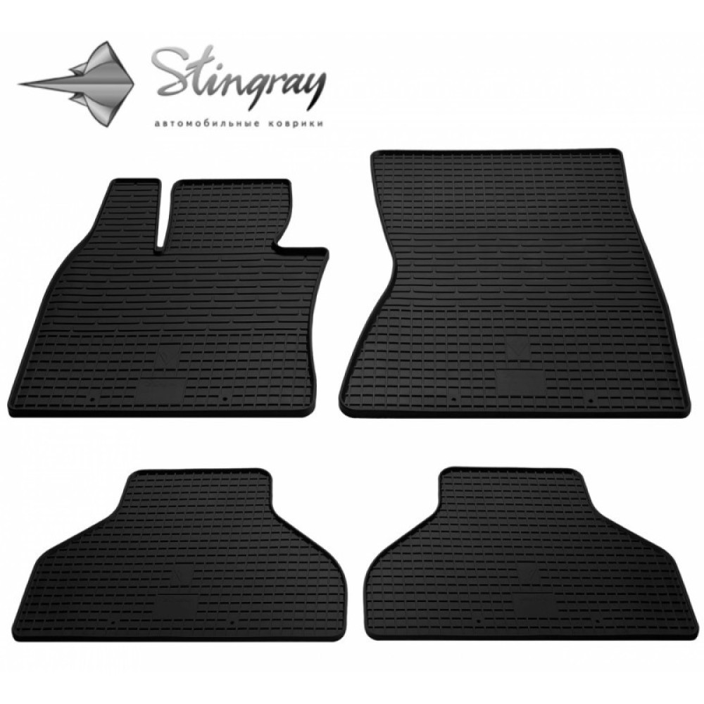 CAR RUBBER FLOOR MATS BLACK BMW X6 (E71) (2008-2014) STINGRAY