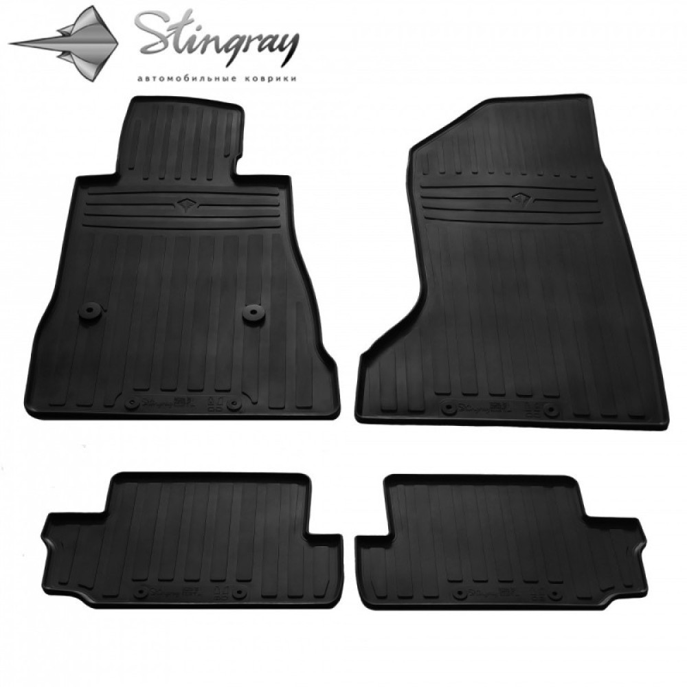 CAR RUBBER FLOOR MATS BLACK CHEVROLET CAMARO VI (2015-...) STINGRAY