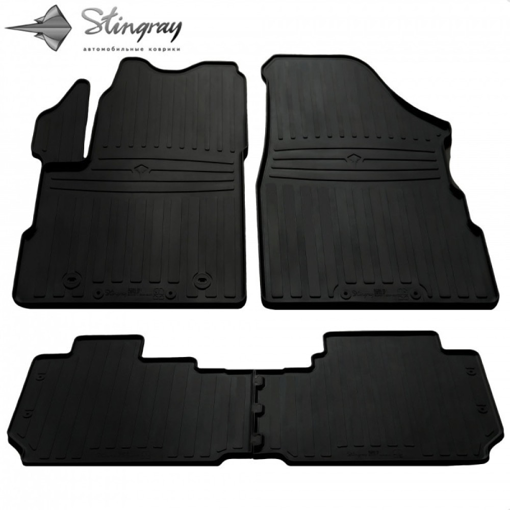 CAR RUBBER FLOOR MATS BLACK CHEVROLET EQUINOX II (2009-2017) STINGRAY