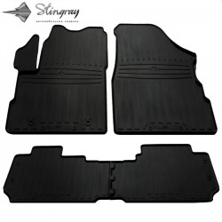 CAR RUBBER FLOOR MATS BLACK CHEVROLET EQUINOX II (2009-2017) STINGRAY