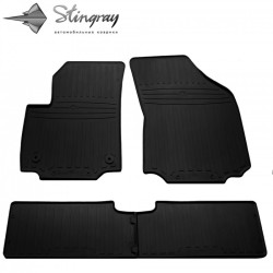CAR RUBBER FLOOR MATS BLACK CHEVROLET EQUINOX III (2017-...) STINGRAY