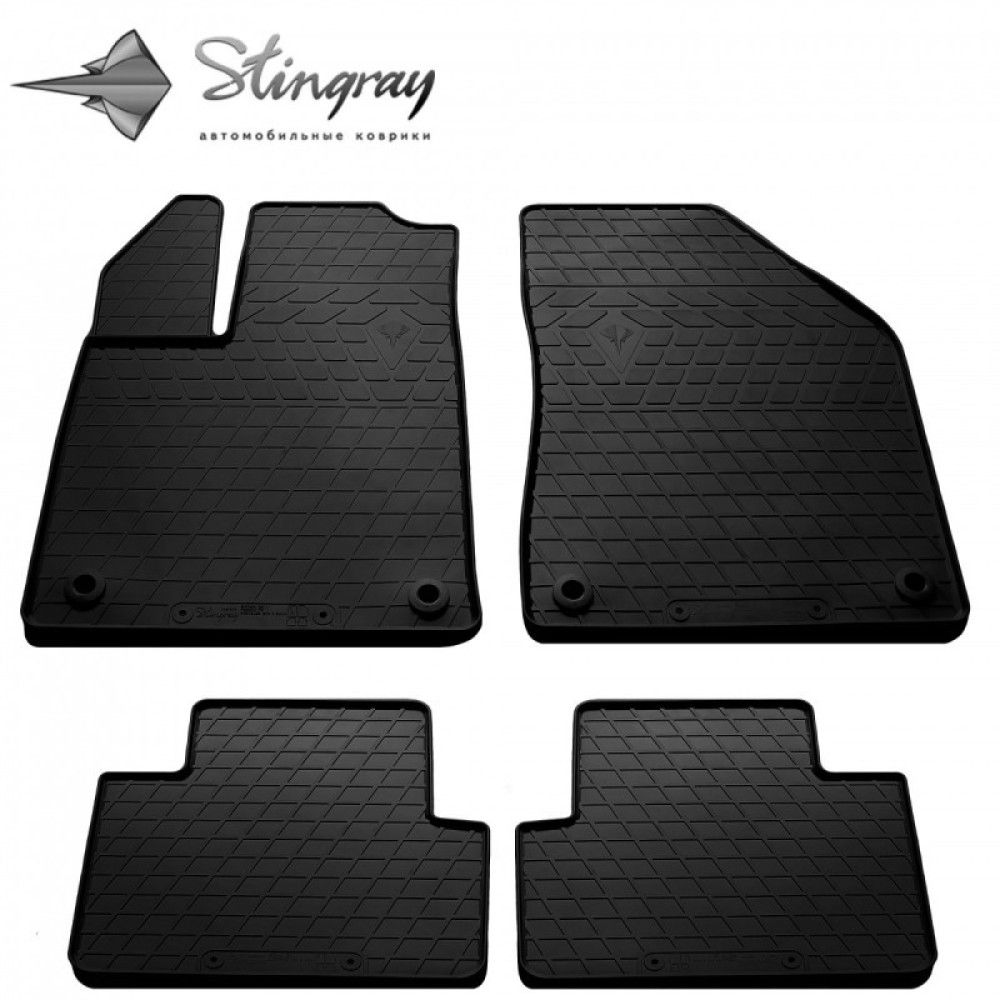 CAR RUBBER FLOOR MATS BLACK CHRYSLER 200 II (2014-...) STINGRAY