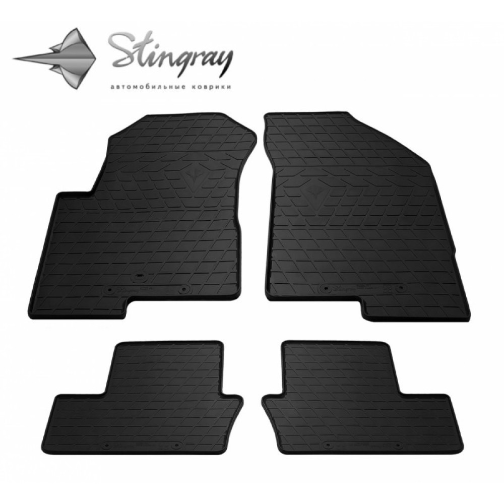 CAR RUBBER FLOOR MATS BLACK DODGE CALIBER (2007-2012) STINGRAY