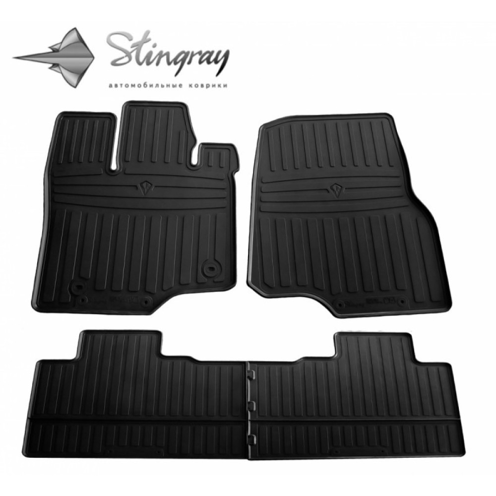 CAR RUBBER FLOOR MATS BLACK FORD F-150 (Super/Crew cab) (2014-...) STINGRAY