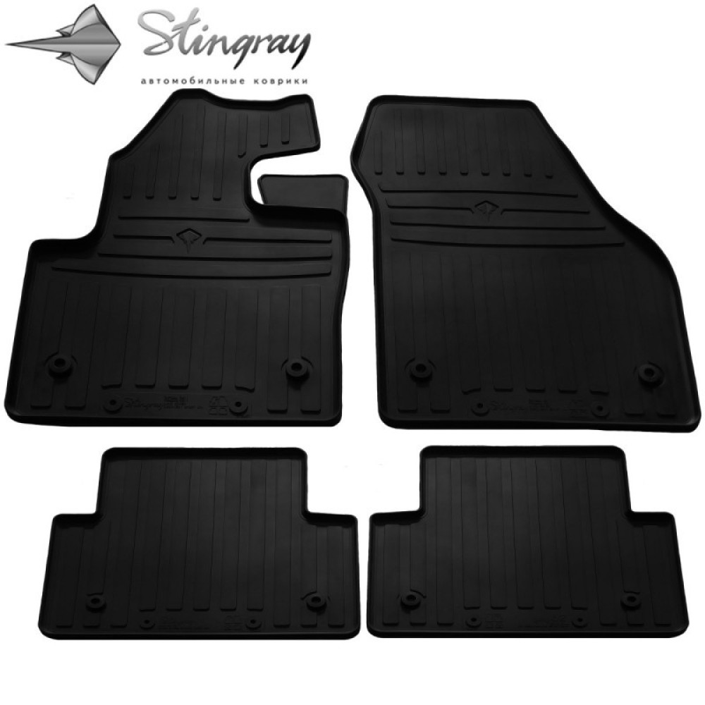 CAR RUBBER FLOOR MATS BLACK LAND ROVER DISCOVERY  SPORT (2019-...) STINGRAY