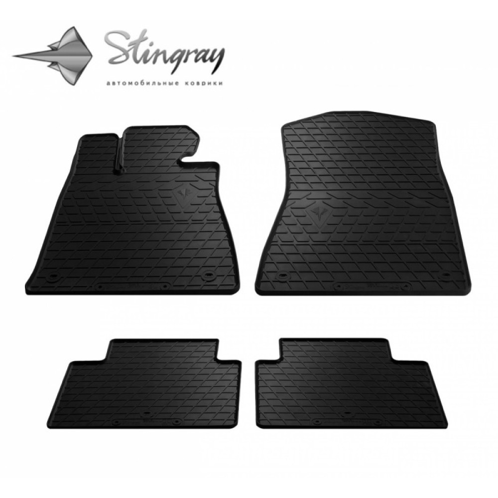 CAR RUBBER FLOOR MATS BLACK LEXUS GS 2WD (2005-2011) STINGRAY
