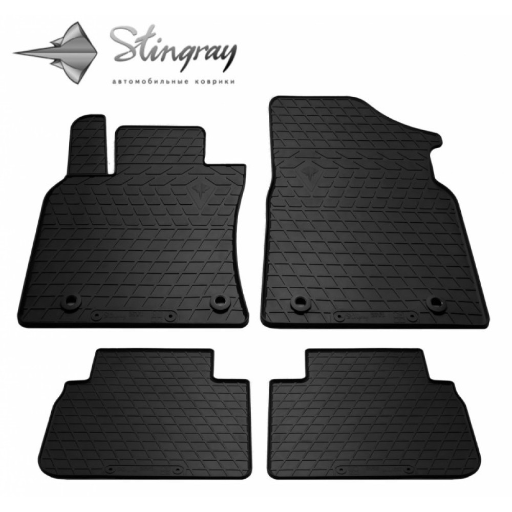CAR RUBBER FLOOR MATS BLACK LEXUS ES (2018-...) STINGRAY