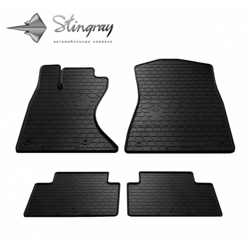 CAR RUBBER FLOOR MATS BLACK LEXUS GS 4WD (2005-2011) STINGRAY